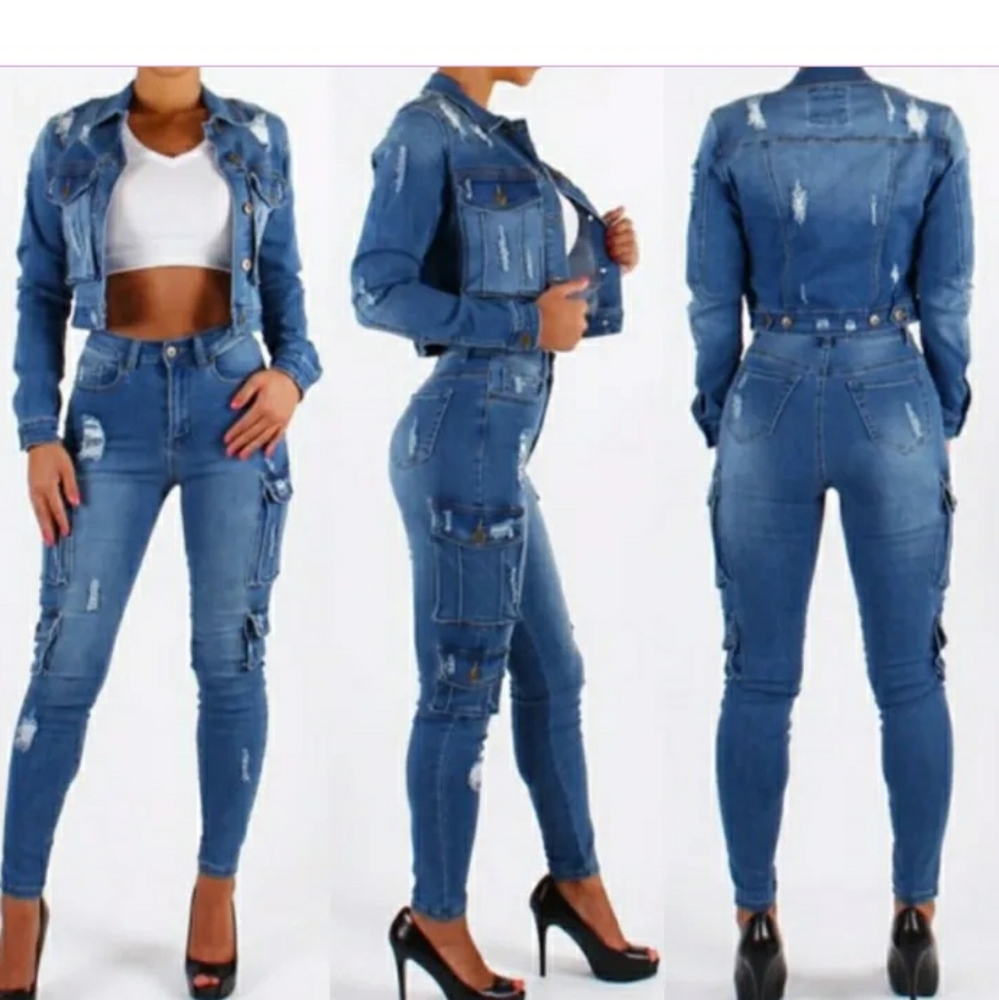 Denim 2 Piece Set
